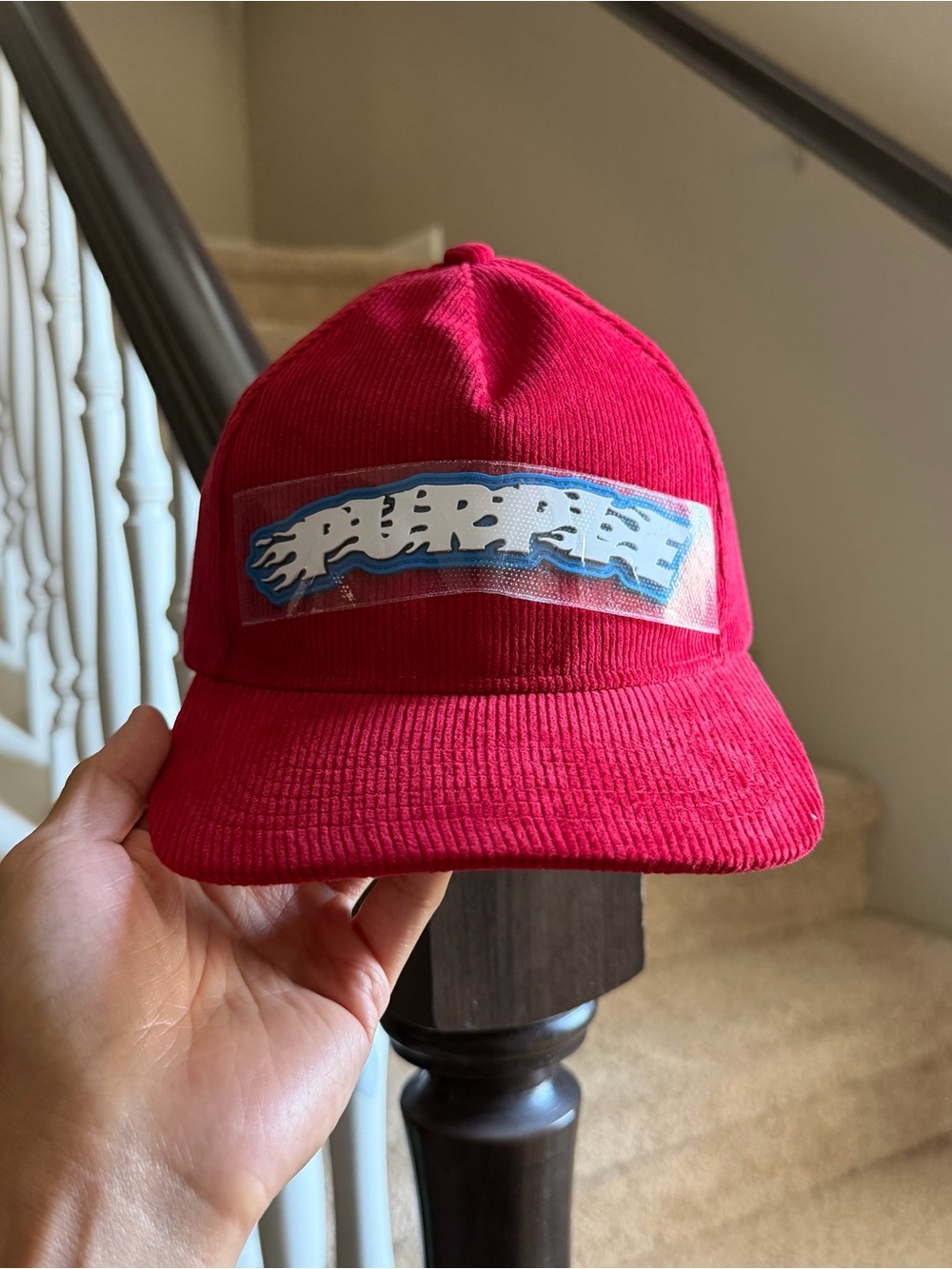 PURPLE Brand Red Corduroy Strapback (NEW)